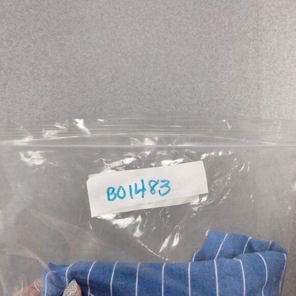 Kuhl Tank Dress Womens Size L Blue White Striped Tie Waist Scoop Neck - Picture 11 of 11